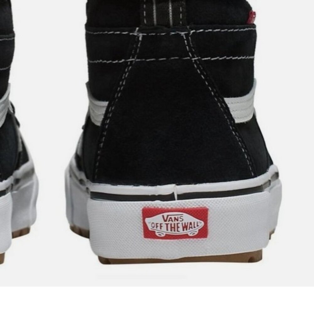 Vans Sk8-Hi MTE Boa Winter Shoes, Black/True White, Men's To. 9.5, - Picture 5 of 6